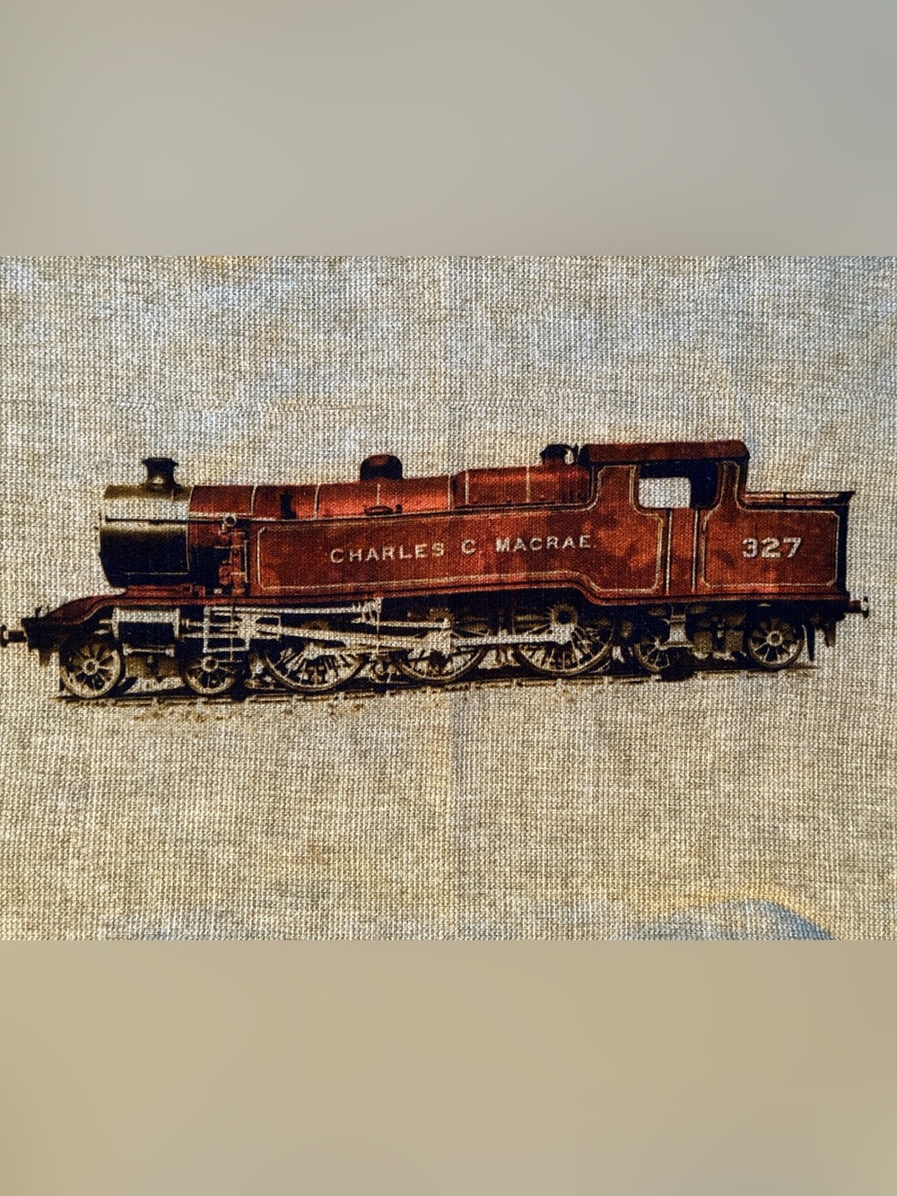 Pottery Barn Retired Train Engine Pillow Cover 16x26